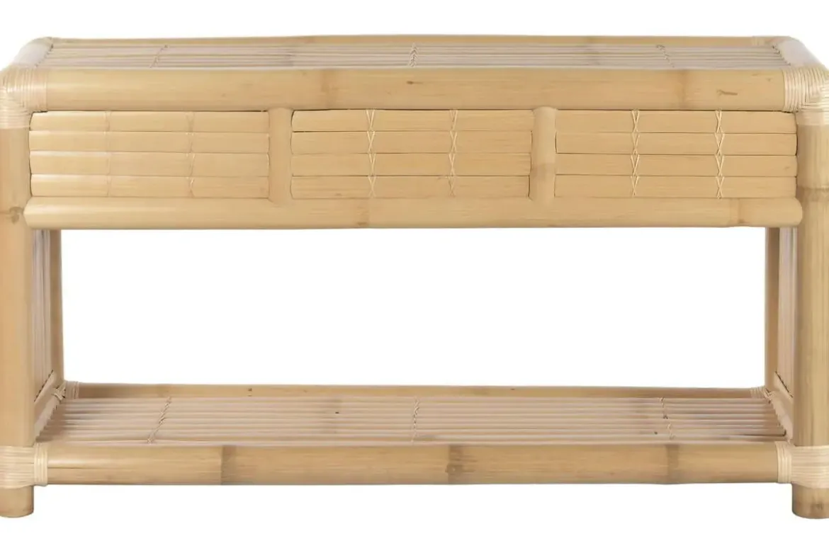 Consola de Recibidor de Bambú y Ratán Natural MB-221752