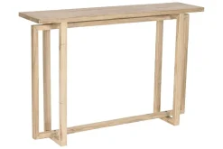 Consola de Recibidor de Madera Mindi Acabado Natural 120 cm MB-221507