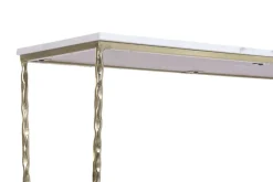 Consola de Recibidor de Mármol y Hierro Dorado MB-227937