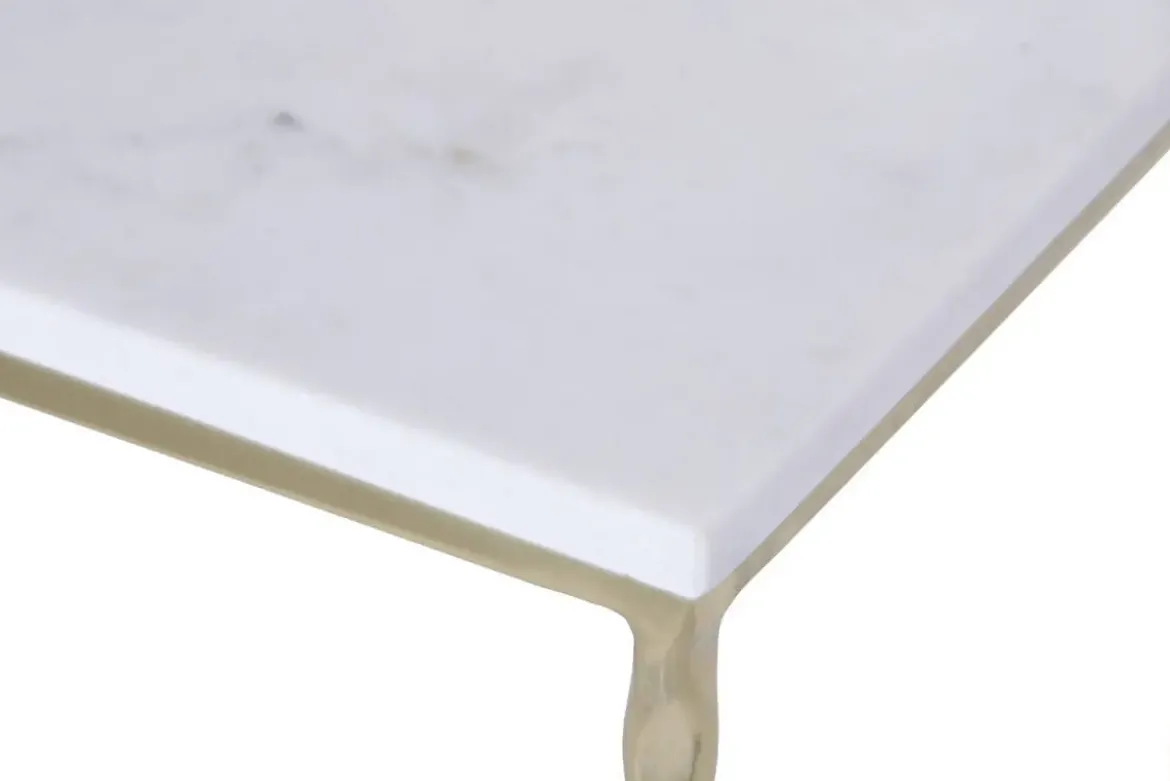 Consola de Recibidor de Mármol y Hierro Dorado MB-227937