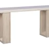 Consola de Recibidor en Olmo Macizo con Mármol Travertino MB-226313