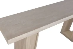 Consola de Recibidor en Olmo Macizo con Mármol Travertino MB-226313