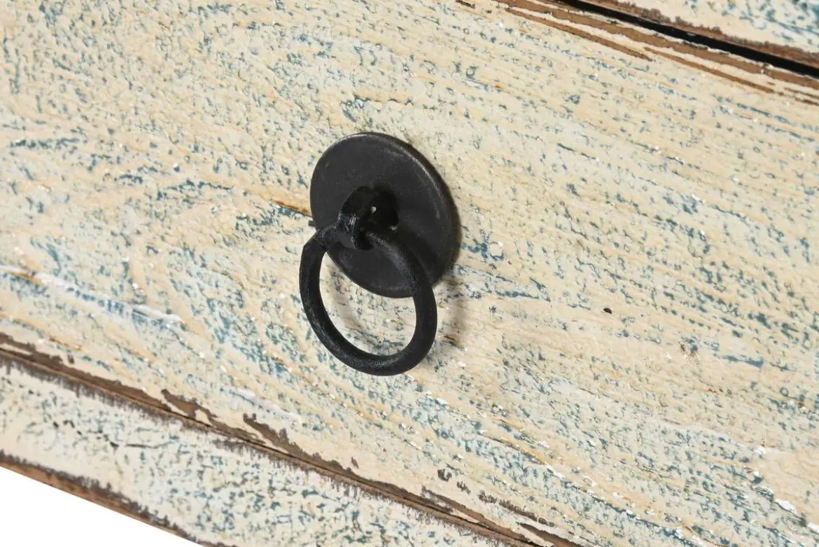 Consola de Recibidor Olmo Macizo Lacado Bicolor 4 Cajones MB-220527