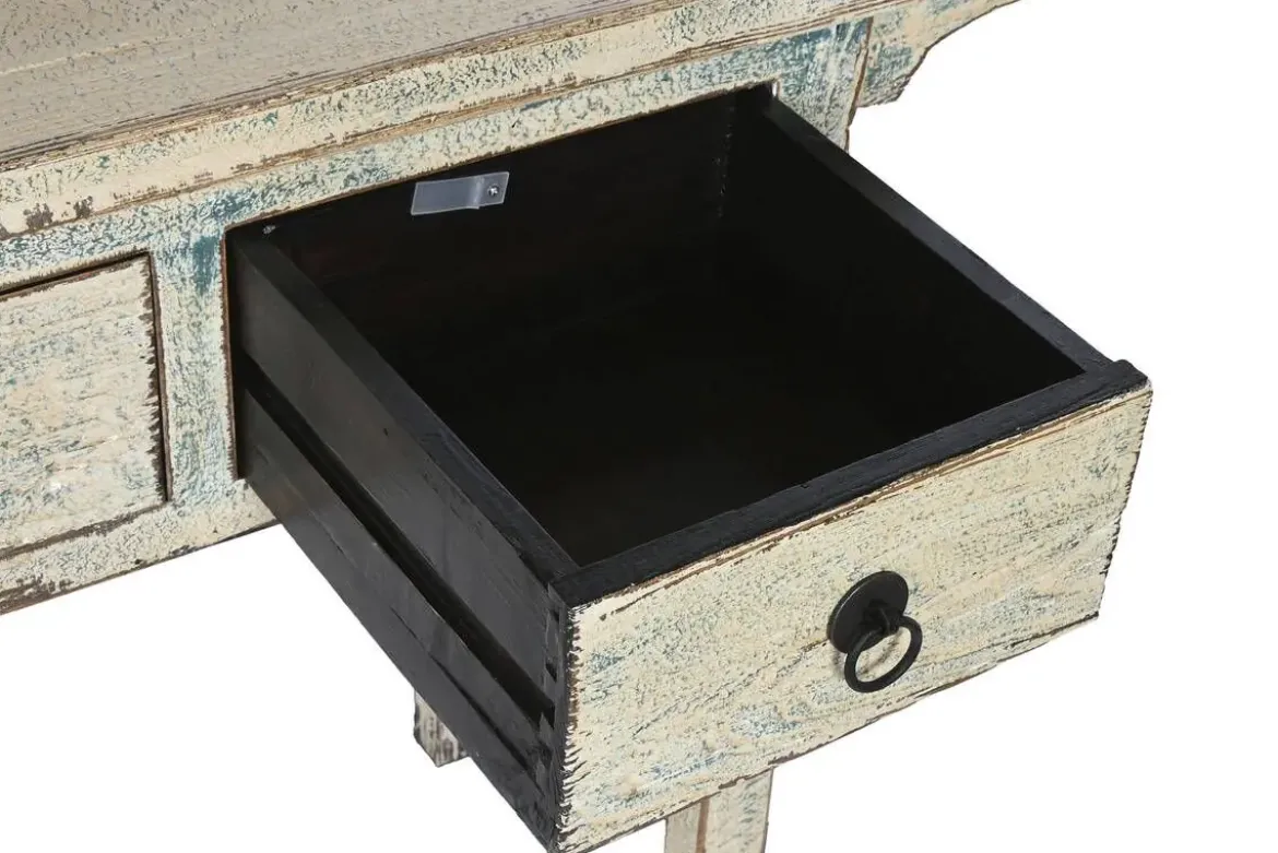 Consola de Recibidor Olmo Macizo Lacado Bicolor 4 Cajones MB-220527