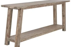 Consola de Teca Reciclada Decapé Blanco MB-224024