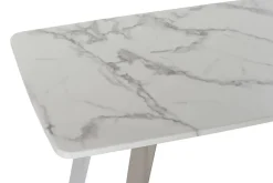 Consola en Acero y Mármol Plateado MB-182534