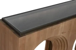 Consola en Madera de Abeto con Cristal MB-212218