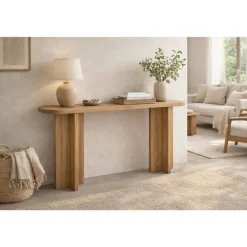 Consola en Madera de Teca Marrón MB-221788