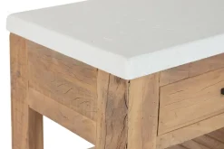 Consola Estructura de Madera Reciclada con Ruedas MB-222401