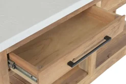 Consola Estructura de Madera Reciclada con Ruedas MB-222401