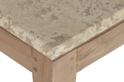 Consola Estructura de Madera Reciclada con Mármol Natural MB-221765