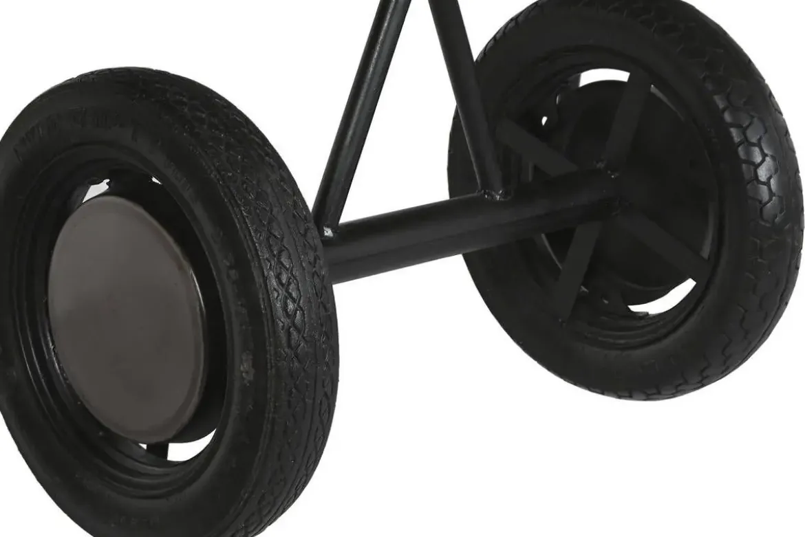 Consola Industrial Madera y Metal Diseño Avión Negro MB-211965