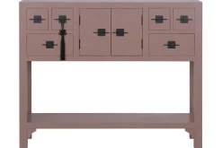 Consola Oriental de Madera de Abeto Acabado Moca MB-230819