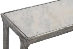 Consola Set 2 de Mármol y Aluminio Acabado Patinado MB-208493