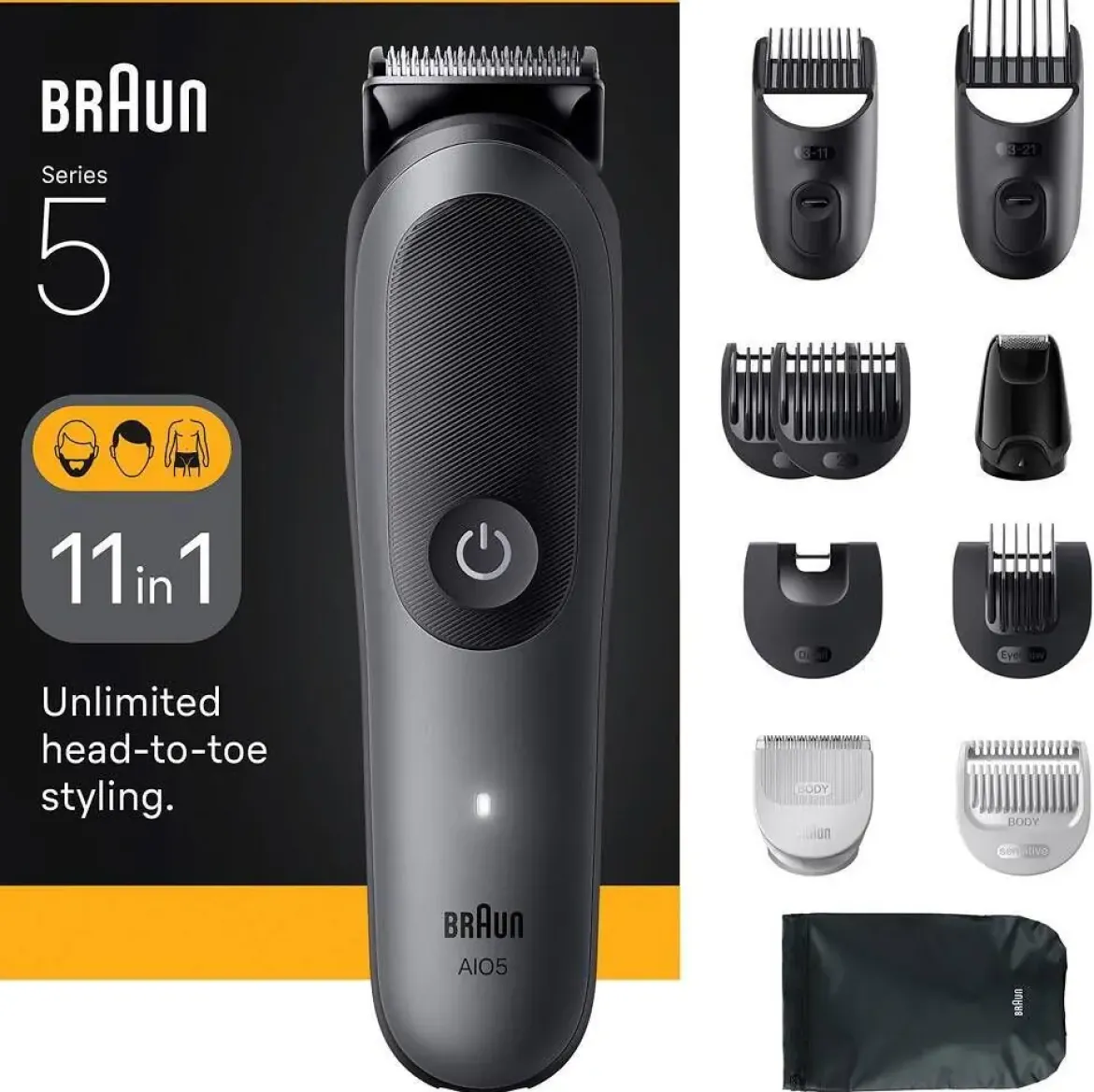 Cortapelo Multifunción All-in-One Series 5, 11 en 1 BRAUN AIO5560