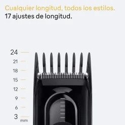 Cortapelos Braun HC5510 Inalámbrico Lavable con 9 Niveles de Corte