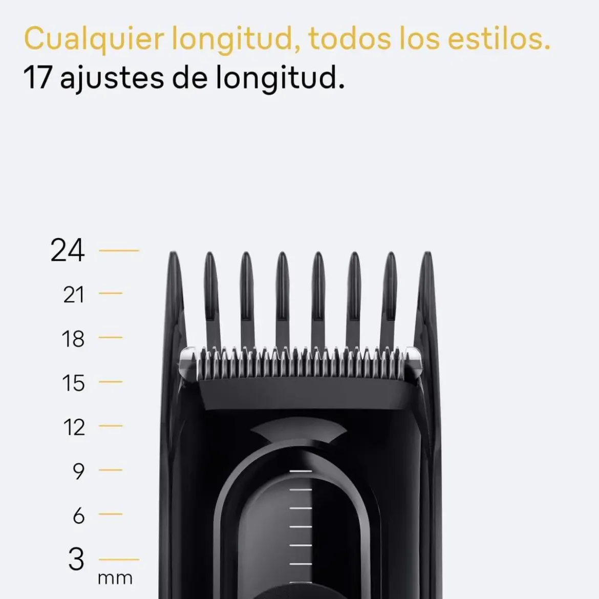 Cortapelos Braun HC5510 Inalámbrico Lavable con 9 Niveles de Corte