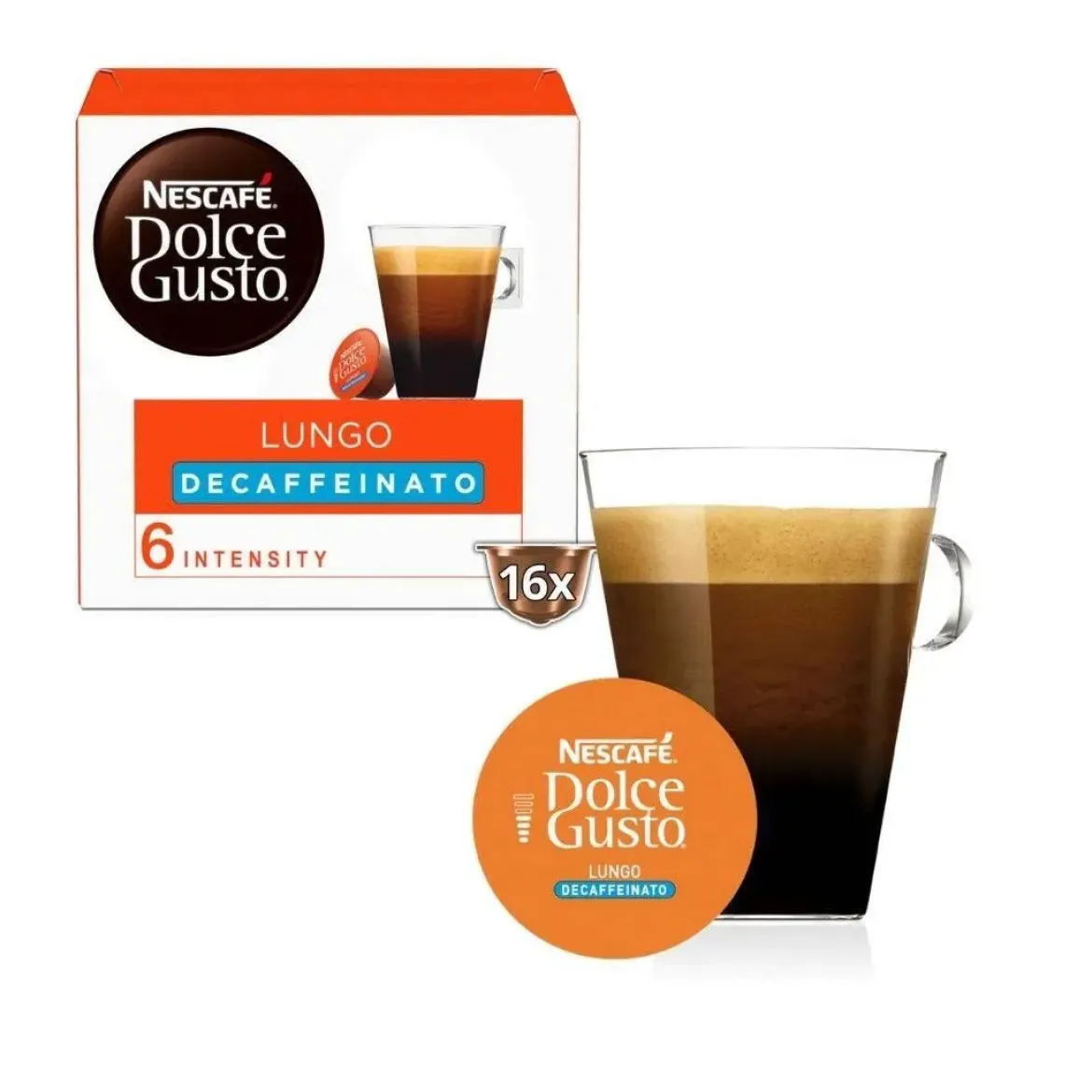 Cápsulas Nestlé Dolce Gusto Lungo Descafeinado