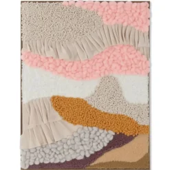 Cuadro con Diseño Abstracto en 3D de color Rosa y Beige CU-211775