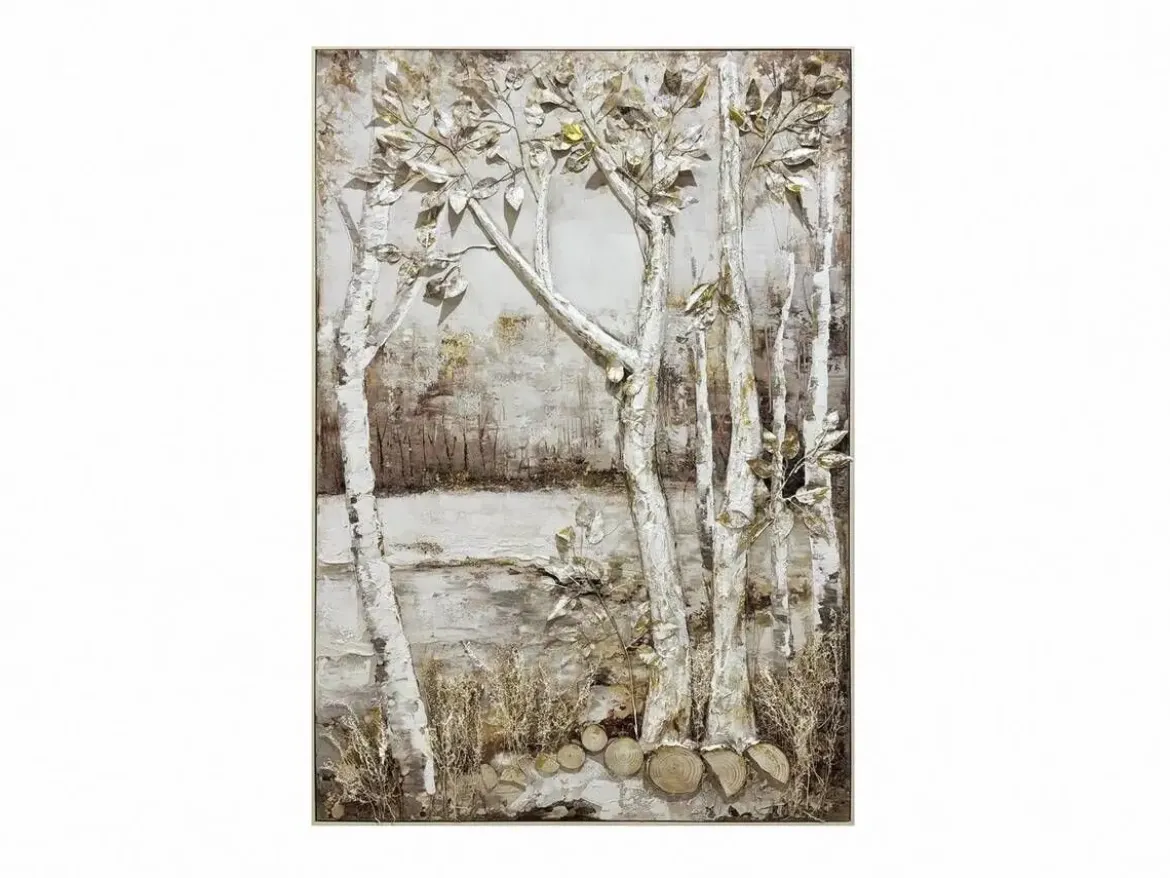 Cuadro Decorativo Árboles en Relieve 102x152 cm 80-206