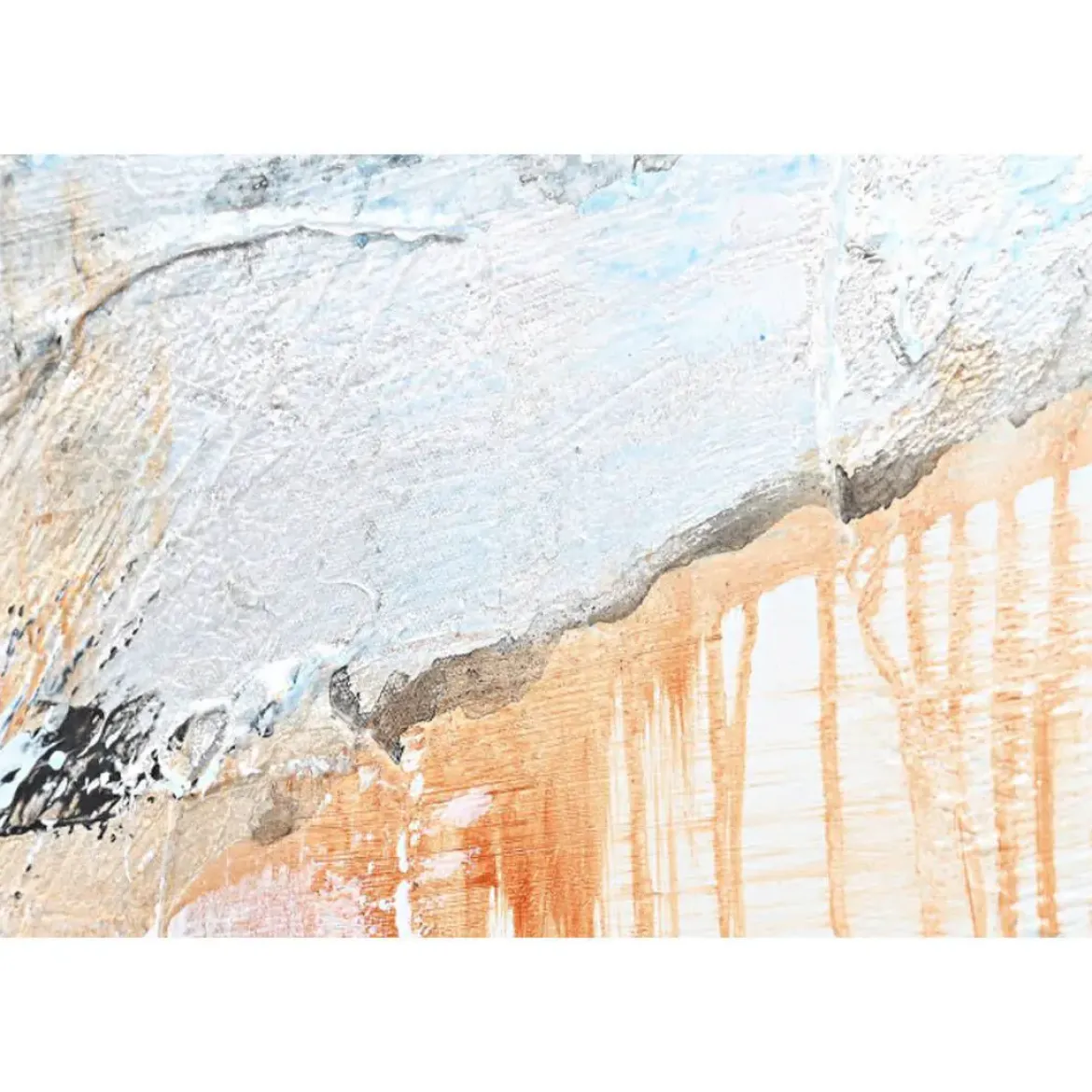 Cuadro de Pintura Abstracta de Acabado Azul y Negro CU-197344
