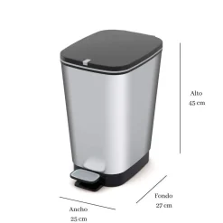 Cubo Chic con Pedal en Color Metalizado de 30 Litros CURVER