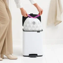Cubo de Basura con Pedal 12L Blanco Brabantia BO 236907
