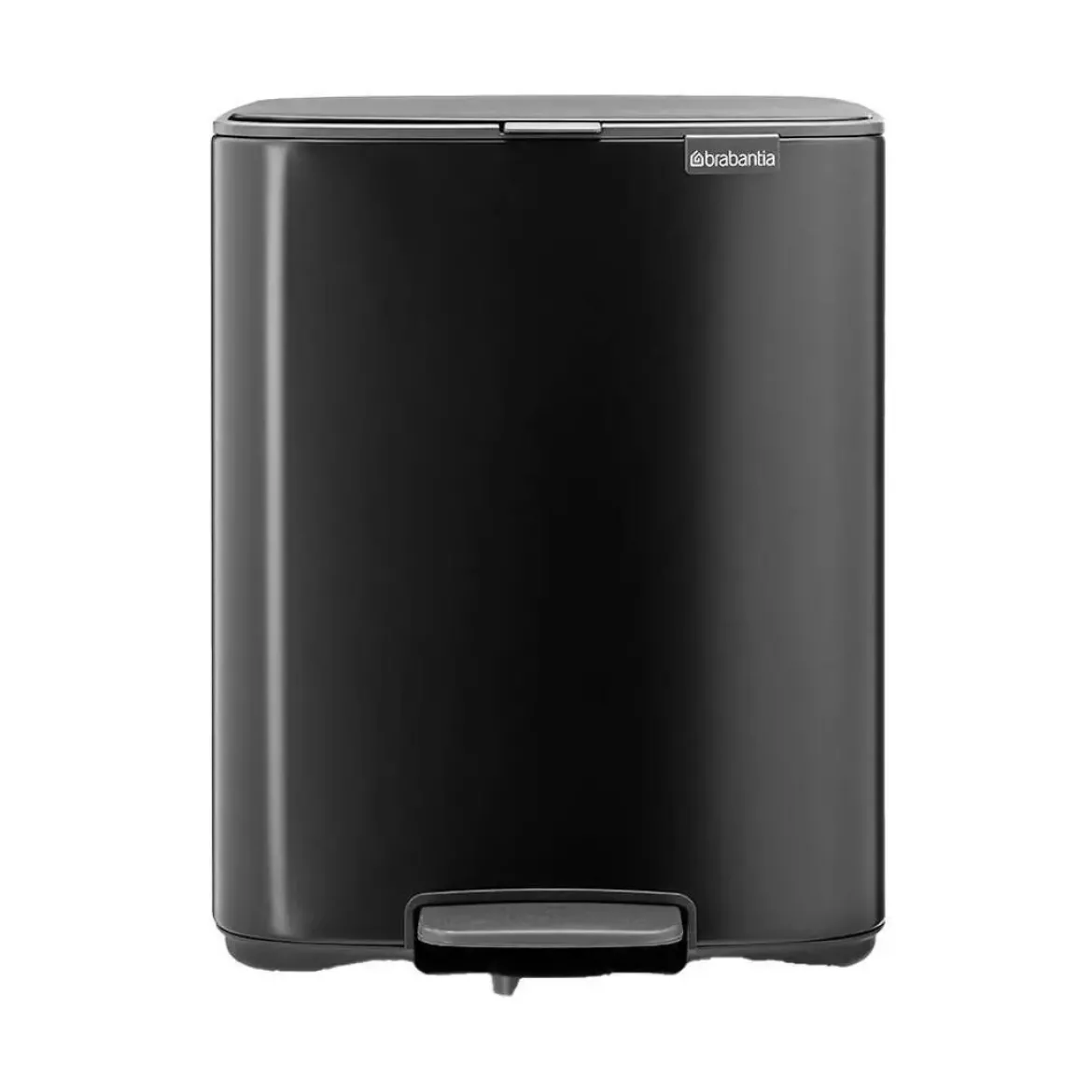 Cubo de Basura con Pedal 12L Matt Black Brabantia BO 238000