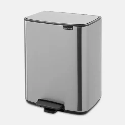 Cubo de Basura con Pedal 12L Matt Steel Fingerprint Proof Brabantia BO 238048