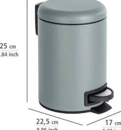 Cubo de pedal 3L WENKO Gris 22148