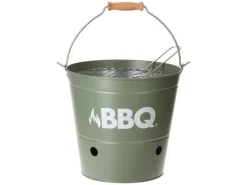 Cubo Grill Con Rejilla Y Asa De Transporte Verde C80901170