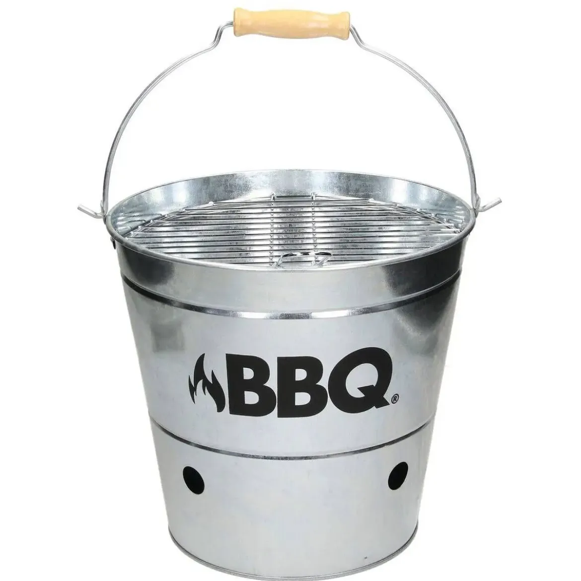Cubo Grill Con Rejilla Y Asa De Transporte Zinc C80901180