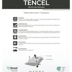 Cubrecolchón Impermeable de Tencel Para Cama de 105x190 CHS