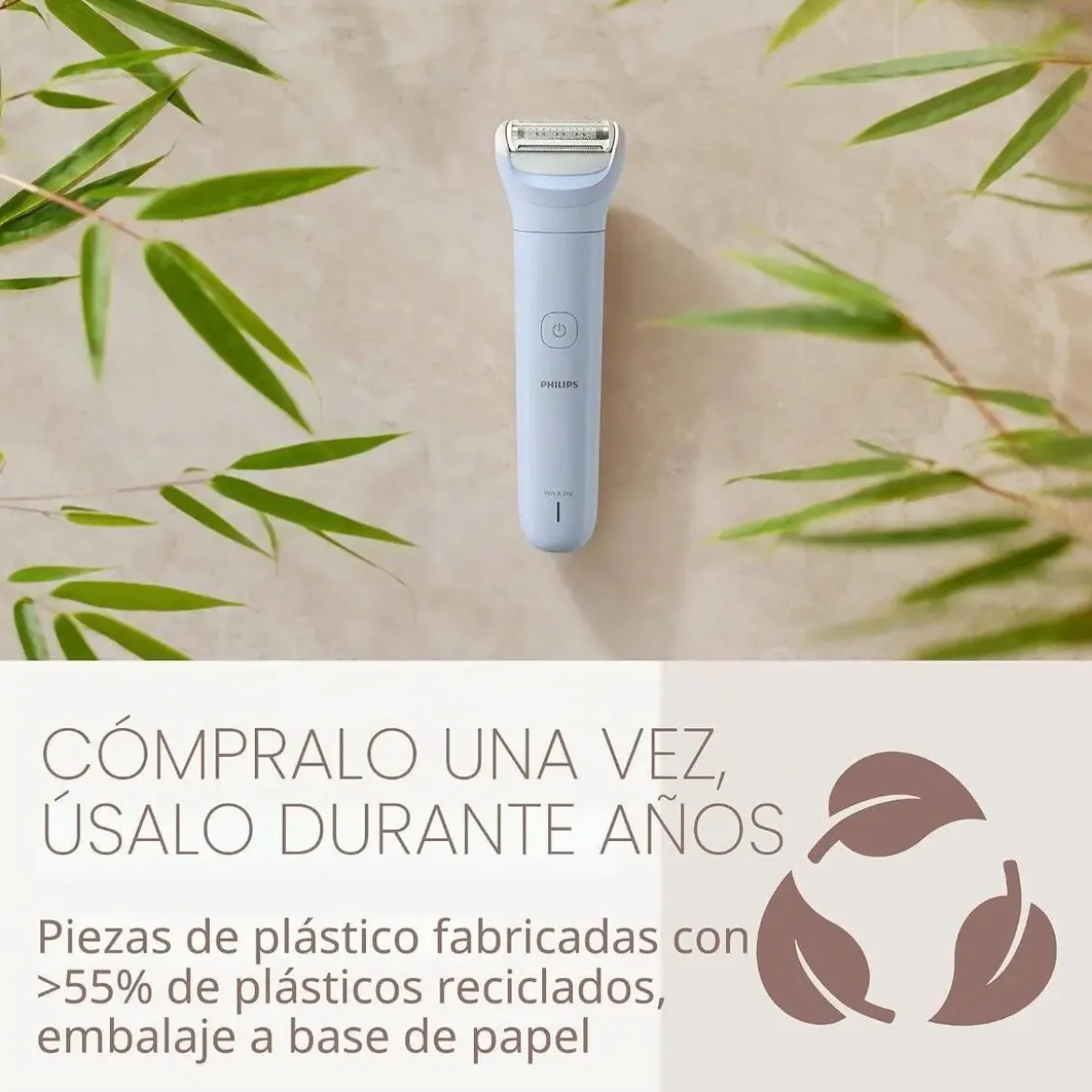 Depiladora Corporal Philips Wet & Dry con 3 Cuchillas BRL127/00