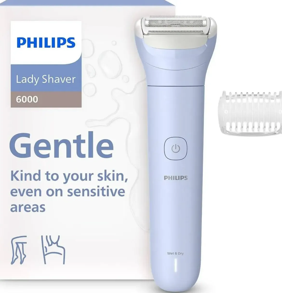 Depiladora Corporal Philips Wet & Dry con 3 Cuchillas BRL127/00