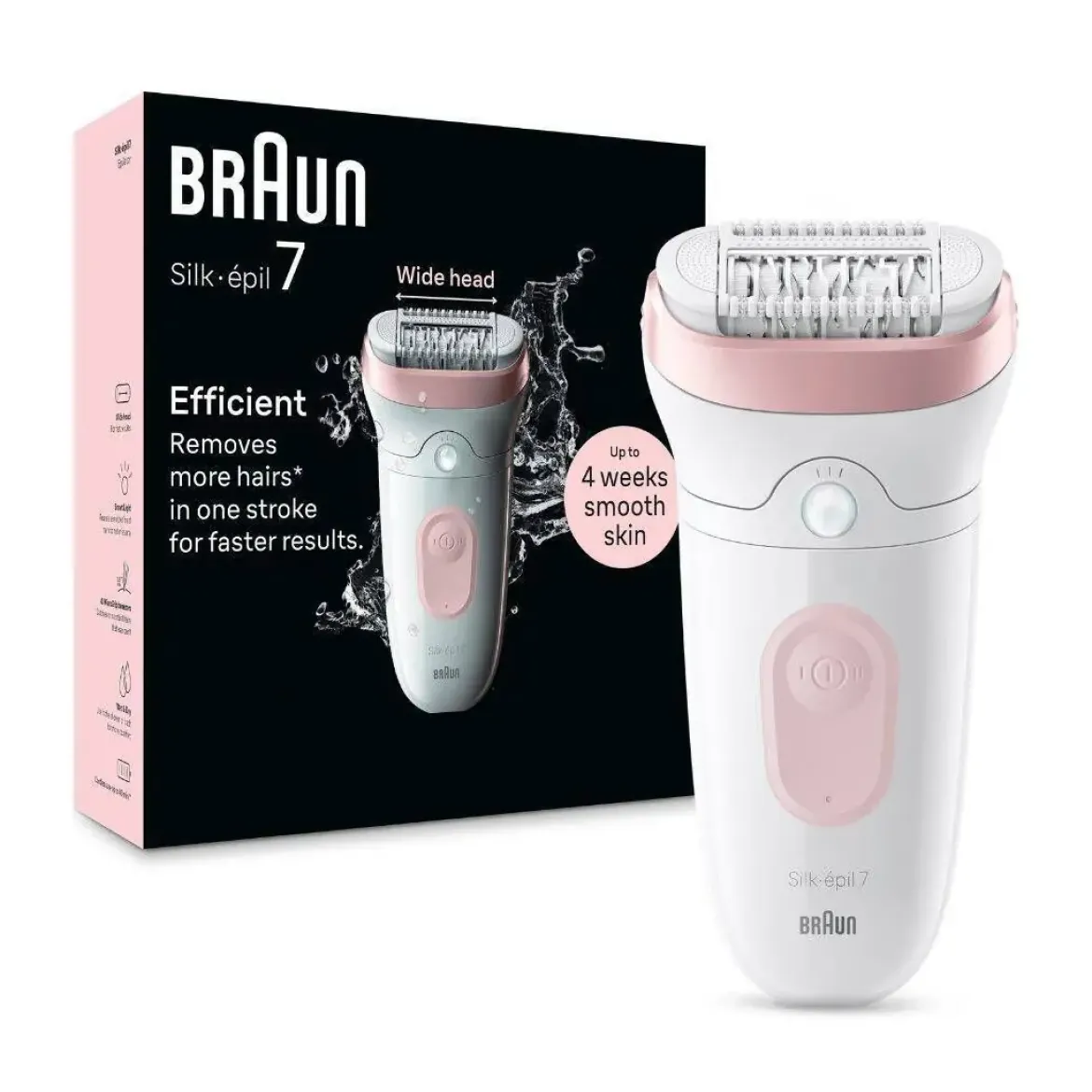 Depiladora Eléctrica Braun Silk-épil 7 Wet & Dry con Tecnología SensoSmart SE7-000