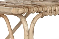 Descalzadora de Madera con Asiento de Mimbre Natural MB-217799