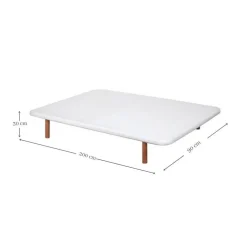 Divanlín Base Tapizada Blanco 90cm x 200cm DL27053