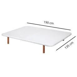 Divanlín Base Tapizada Blanco 135cm x 190cm DL27053