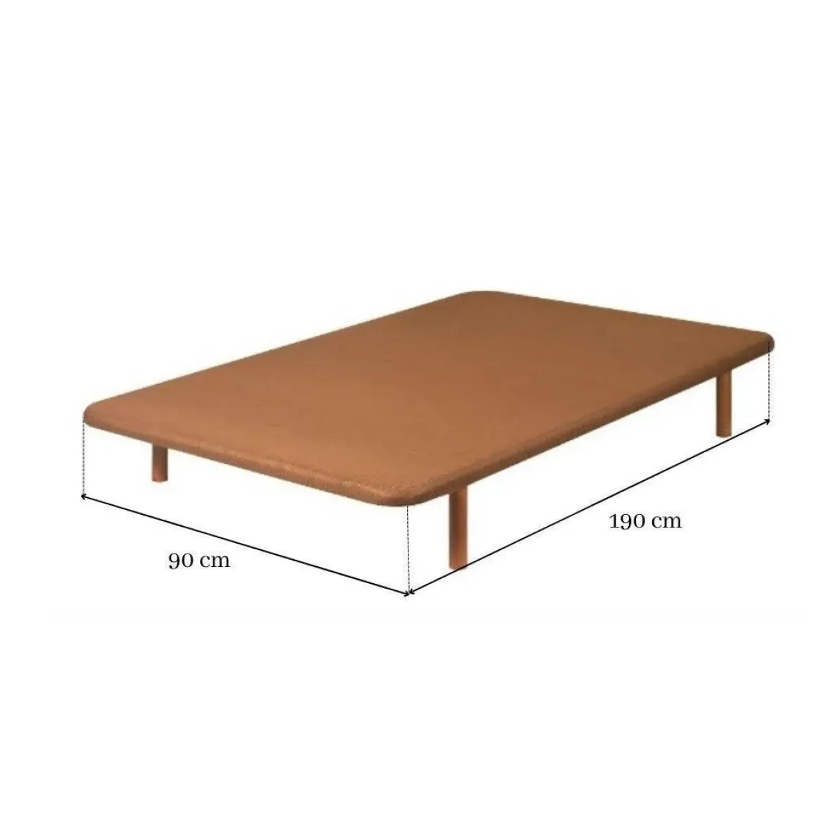 Divanlín Base Tapizada Tejido 3D Color cerezo 90x190 cm DL12082