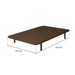 Divanlín Base Tapizada Tejido 3D Color Wengué 105x190 cm DL12084