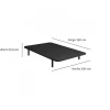 Divanlín Base Tapizada Tejido 3D Color negro 150x190 cm DL12086