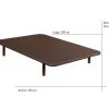 Divanlín Base Tapizada Wengué 105cm x 190cm DL27055