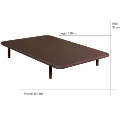 Divanlín Base Tapizada Wengué 105cm x 190cm DL27055