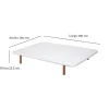 Divanlín 150x190 cm tapizado en tejido 3D transpirable en color blanco