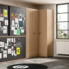 Dormitorio Juvenil con Cama Horizontal y Armario de Rincón DELULU 65