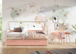 Dormitorio Juvenil con Cama Nido EVO, Escritorio y Estantes ADAPT 12