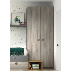 Dormitorio Juvenil con Cama Nido y Armario WHYNOT 23