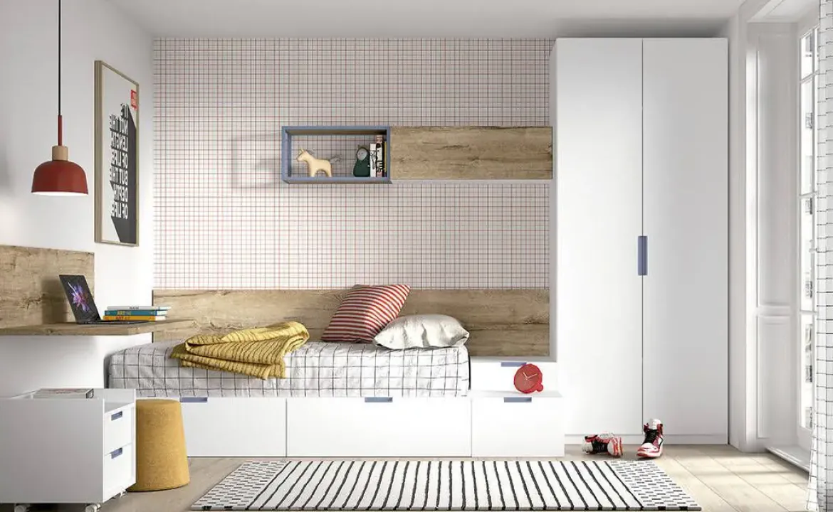 Dormitorio Juvenil con Cama y Armario WHYNOT 11