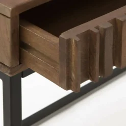Escritorio con Cajón de Madera de Mango y Base Metálica GABAR 10816